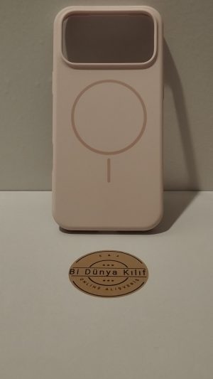 IPHONE 17 PROMAX PEMBE MAGSAFELİ TELEFON KILIFI
