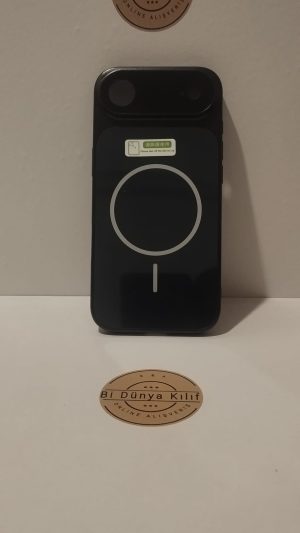 IPHONE 17 AIR ŞIK SİYAH MAGSAFELİ TELEFON KILIFI