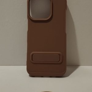 IPHONE 16 PRO KAHVERENGİ STANDLI TELEFON KILIFI