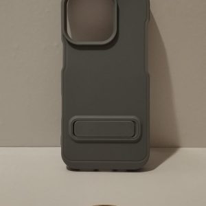 IPHONE 16 PRO GRİ STANDLI TELEFON KILIFI