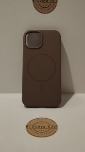 IPHONE 15 KAHVERENGİ MAGSAFELİ TELEFON KILIFI