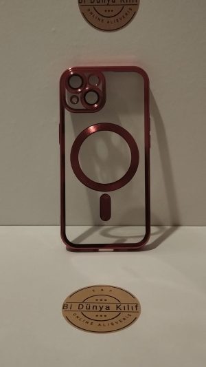 IPHONE 15 RED MAGSAFELİ LENS KORUYUCULU TELEFON KILIFI