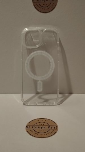 IPHONE 15 ŞEFFAF MAGSAFELİ TELEFON KILIFI
