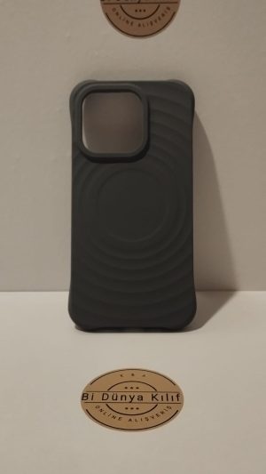 IPHONE 15 PRO ŞIK GRİ MAGSAFELİ TELEFON KILIFI