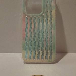 IPHONE 15 PRO DALGALI RENKLİ TELEFON KILIFI