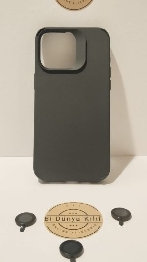 IPHONE 15 PROMAX SİYAH LENS KORUYUCULU TELEFON KILIFI