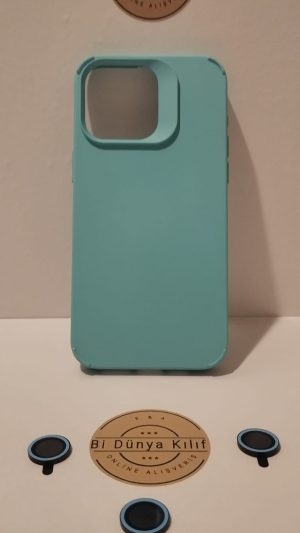 IPHONE 15 PROMAX MAVİ LENS KORUYUCULU TELEFON KILIFI