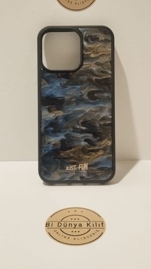 IPHONE 15 PROMAX JUST FUN SİYAH TELEFON KILIFI
