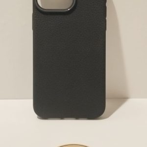 IPHONE 15 PROMAX SİYAH SUNİ DERİ MAGSAFELİ TELEFON KILIFI