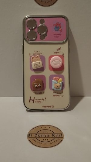 IPHONE 15 PROMAX (17 PROMAX GÖRÜNÜMLÜ) KARMA İKONLU TELEFON KILIFI