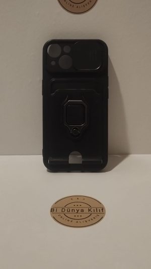 IPHONE 14 KARTLIKLI VE KAMERA SÜRGÜLÜ TELEFON KILIFI