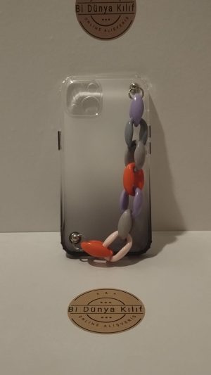 IPHONE 14 RENKLİ ZİNCİRLİ TELEFON KILIFI